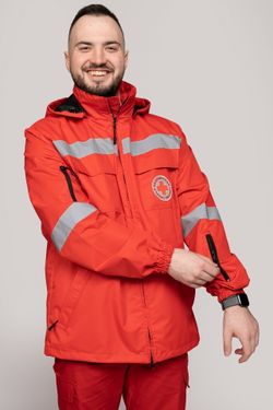 Ветровка Скорая помощь MedicLine мужская цв. КРАСНЫЙ