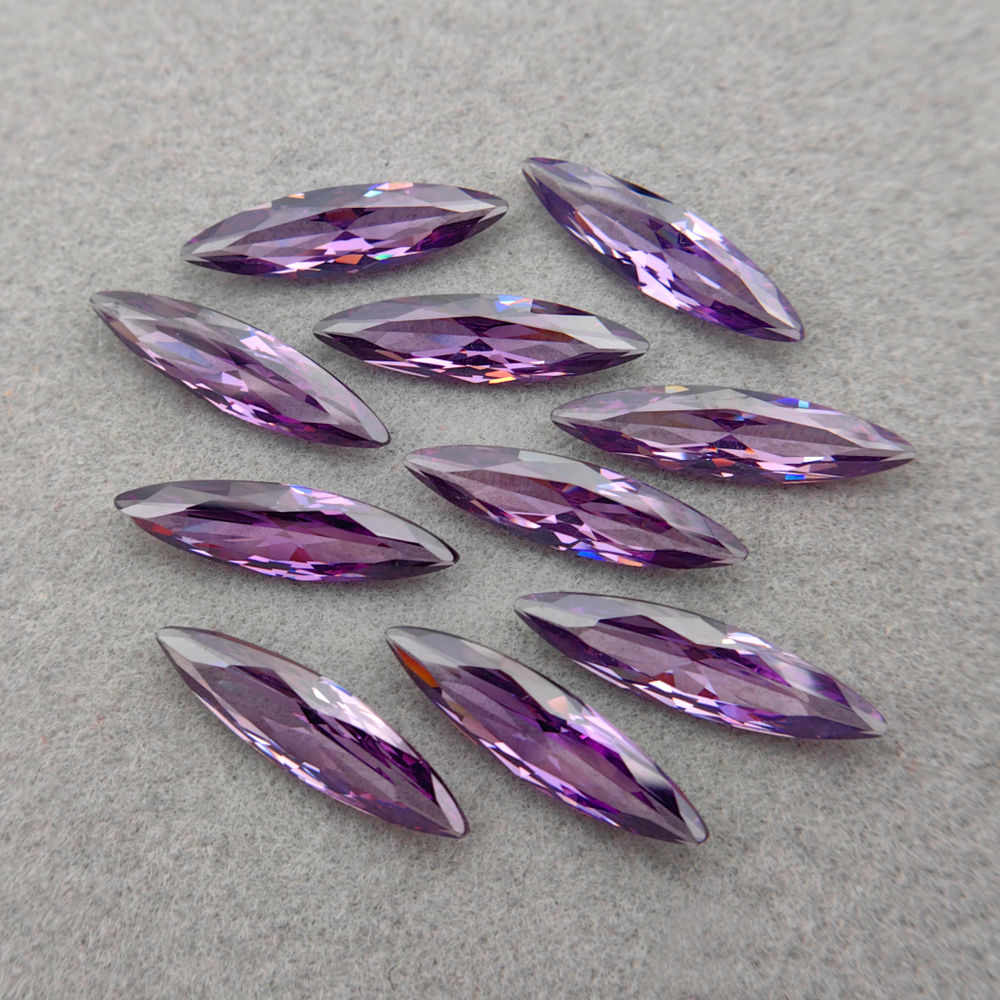 Фианит узкий наветт, Amethyst