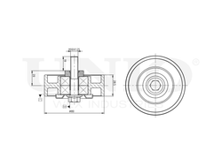 Ролик направляющий приводного ремня UNIO TNS-10262