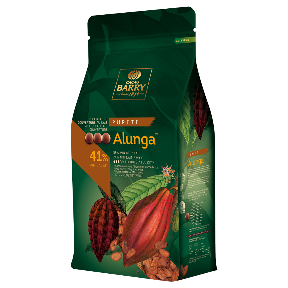 Шоколад Cacao Barry ALUNGA 41% Молочый кувертюр