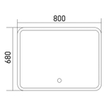 Зеркало с подсветкой MIXLINE Стив 800*680 (536552)