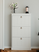 Обувница для прихожей Индра, закрытая, высокая из МДФ, белый