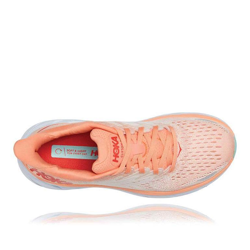 Кроссовки женские HOKA W CLIFTON 8 Cantaloupe / Silver Peony