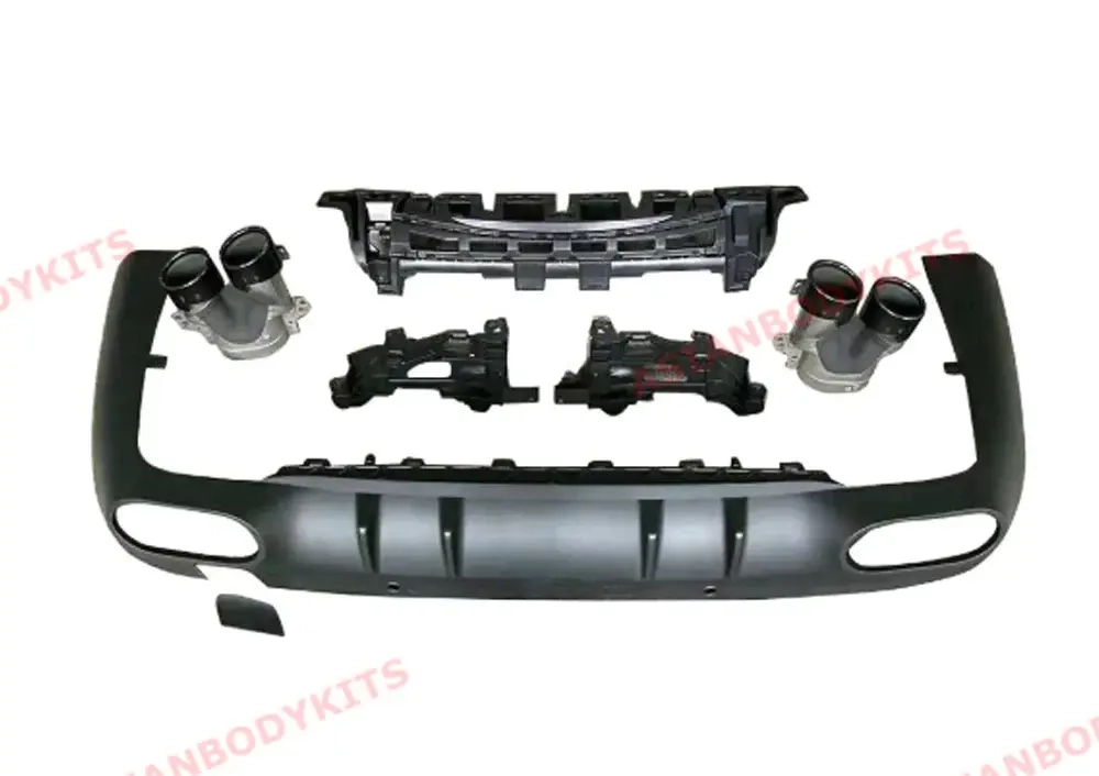 Диффузор заднего бампера с выхлопными насадками для MERCEDES-BENZ CLS53 C257 AMG 2018+ Мерседес Бенц