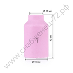 Varteg Сопло керам. 11,0мм №7 газ.линза (701.0423/ТС0034, 42мм, пр-во FoxWeld/КНР)