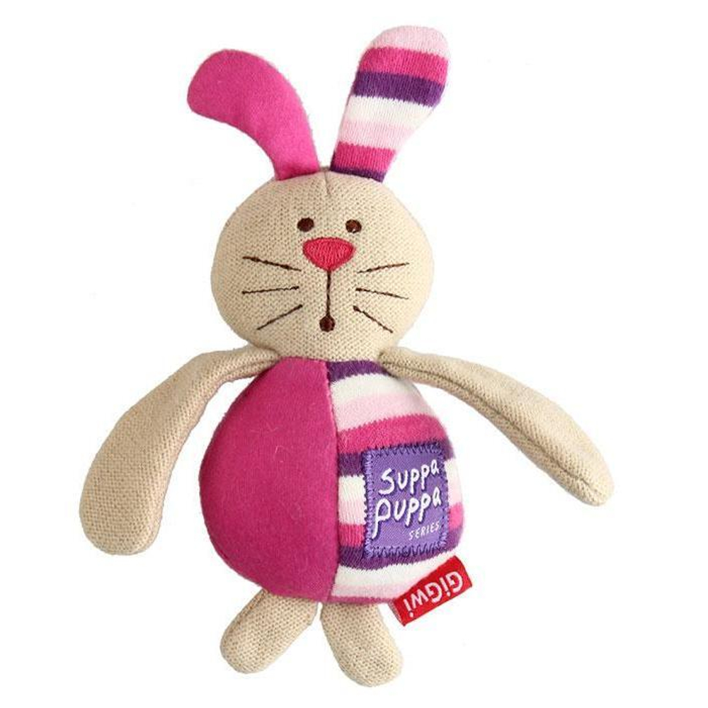 85023 Игрушка для маленьких собак Зайка с пищалкой 15 см, серия SUPPA PUPPA, GiGwi