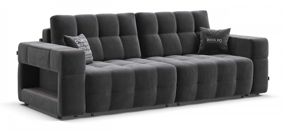 Диван Босс ХО Велюр Монолит серый