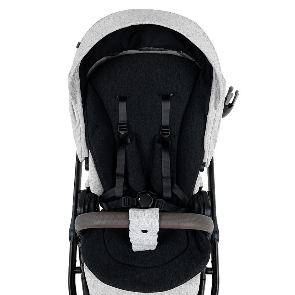 Детская коляска Roan Sol Vintage Luxury 2.0 3 в 1 с автокреслом Tutis Elo Lux EduSky Black PIX/50/L Pixel/Light/Black/руч.Cappuccino