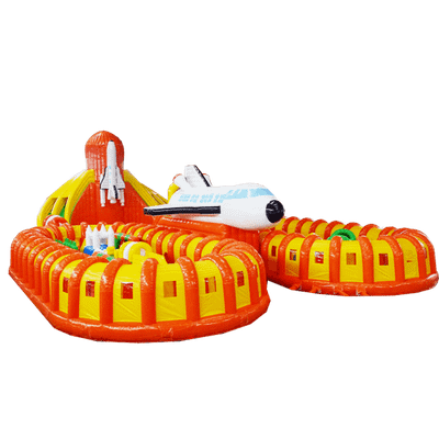 Коммерческий надувной батут "Ракета" 30*20*8 м