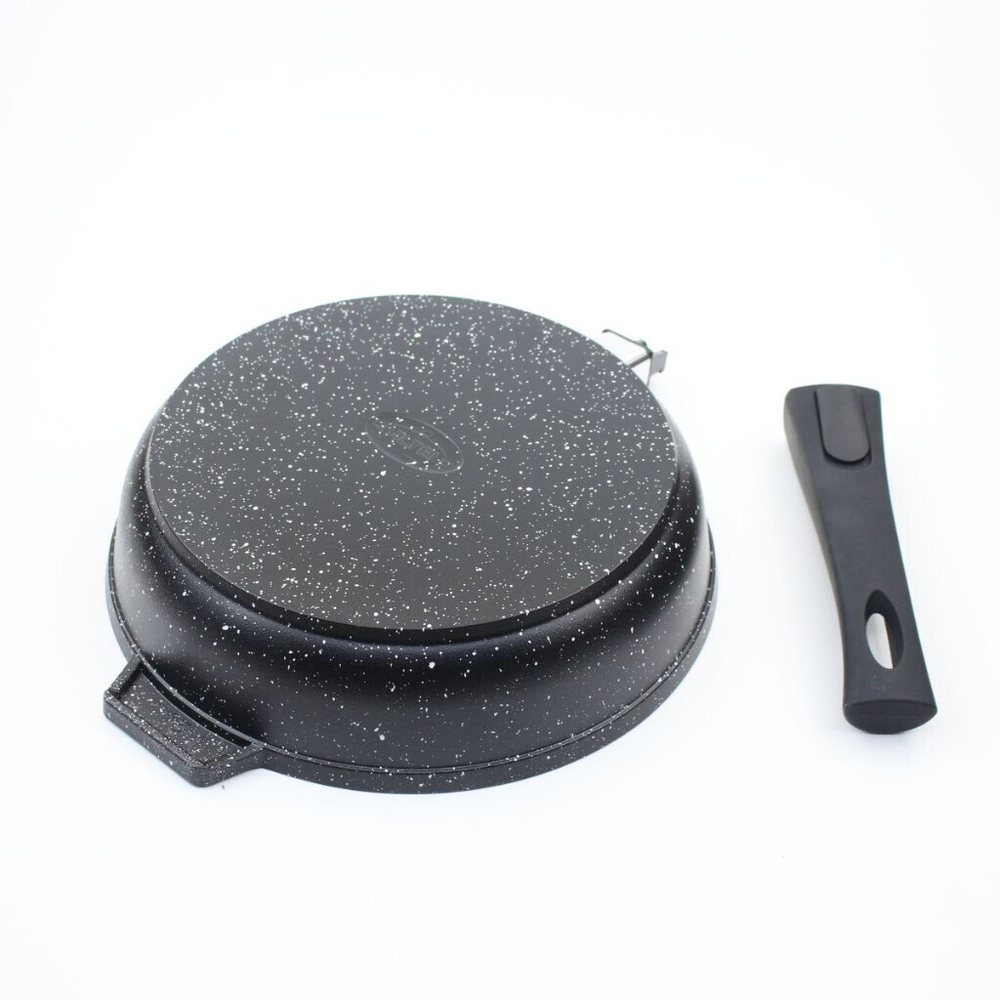 Сковорода алюминий, 24 см, антиприг, Алтей, Granit Perfection black, 02-2450-100, съем руч