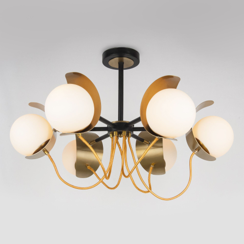 Потолочная люстра со стеклянными плафонами 70110/6 черный