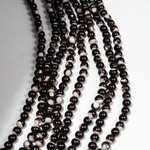 Перламутр морских ракушек, шоколадного оттенка "Зебра", шар 6,1мм