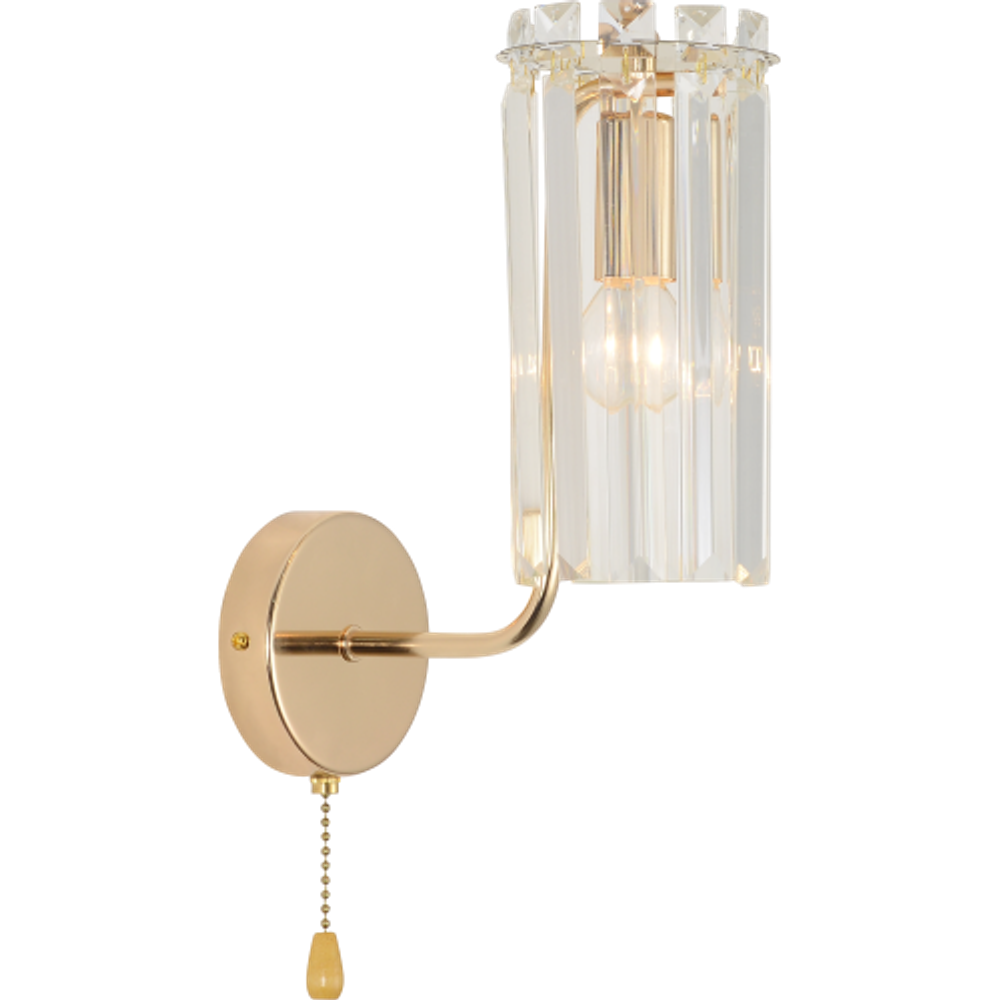 Бра светильник Rivoli Zoe 1064-401 настенный 1хЕ14 40 Вт хрусталь с выключателем | Хрусталь