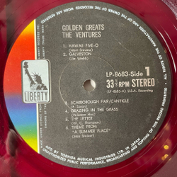 Винтажная виниловая пластинка LP The Ventures Hawaii Five-O Golden Greats (Japan 1969) (Red Wax Vinyl)