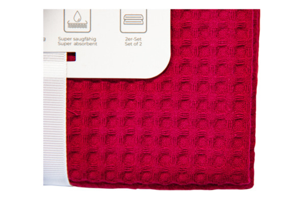 Набор полотенец кухонных 2шт 50х70см Wo Home Lava красный