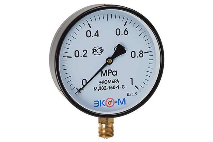 Купить Манометр рад МД 02 0-1,0МПаДк100 G1/2