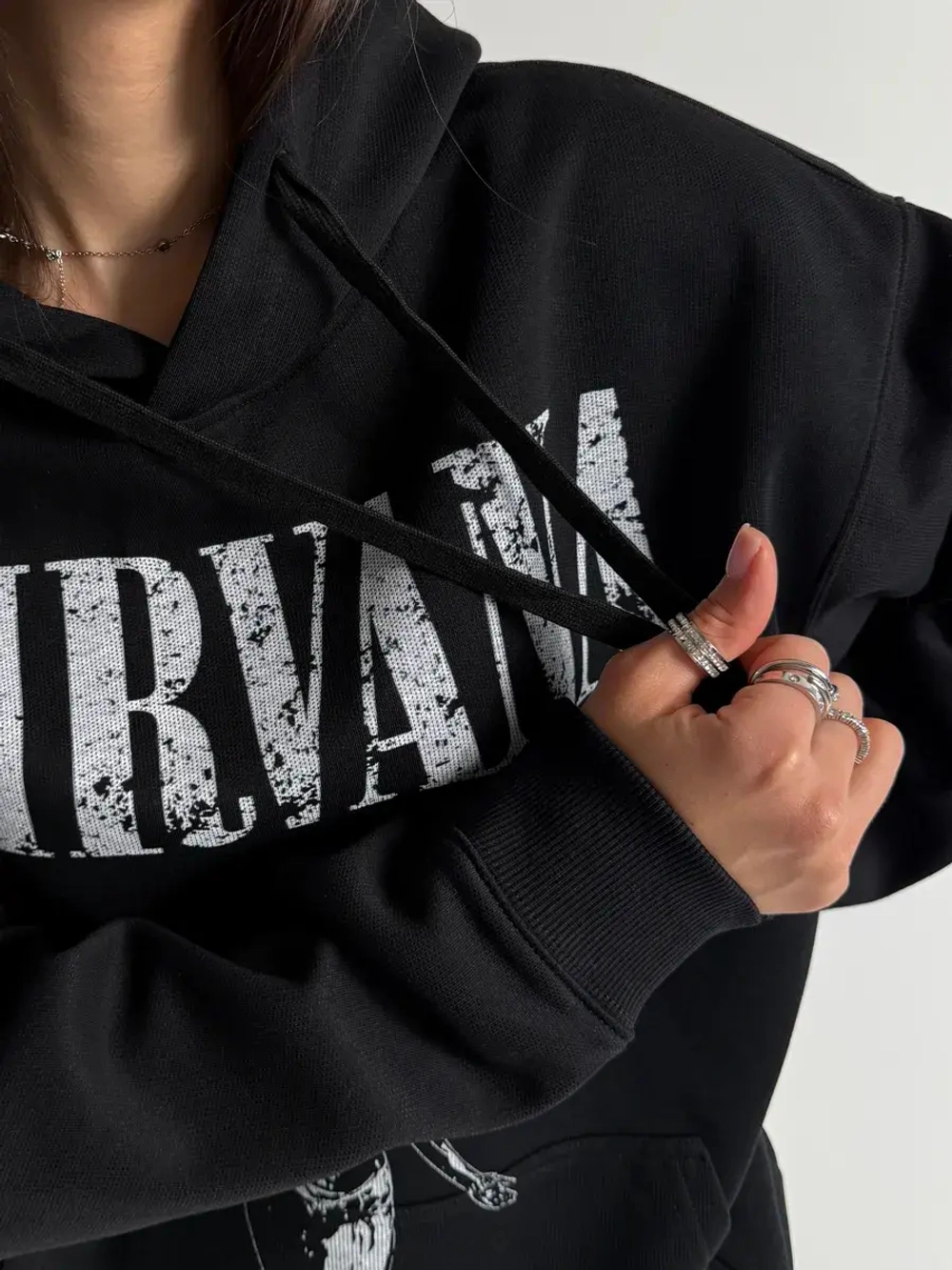 Худи PARABOLA Nirvana оверсайз варенка для мужчин и женщин