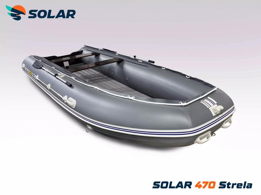 Лодка надувная моторная solar-470 strela jet tunnel