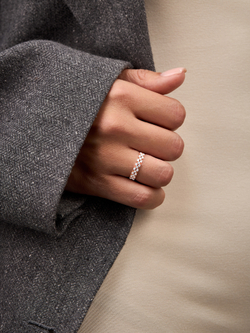 Кольцо дорожка серебро с позолотой