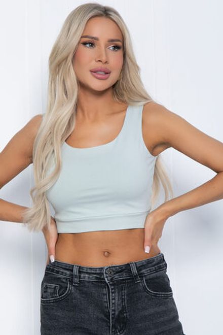 Кроп топ Софт (шалфей) Б12512-7 LT Collection