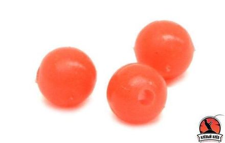 Бусина фидерная Namazu Soft Beads, PVC, круглая, d-8 мм, цв. фц. красный (20 шт.)