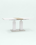 Стол обеденный Сиэтл раскладной 140-180*90 глянцевый белый