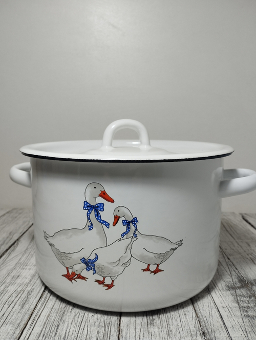 Кастрюля 3л с рисунком Гуси 1612н/4