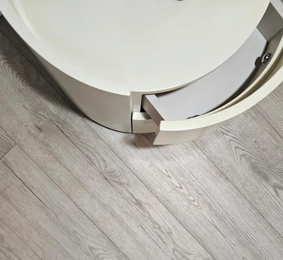 Прикроватная тумбочка Mitchel, 2 ящика, белая