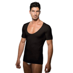 Мужская футболка с широким вырезом горловины Doreanse Modal (Размер: XL) (Цвет: черный)