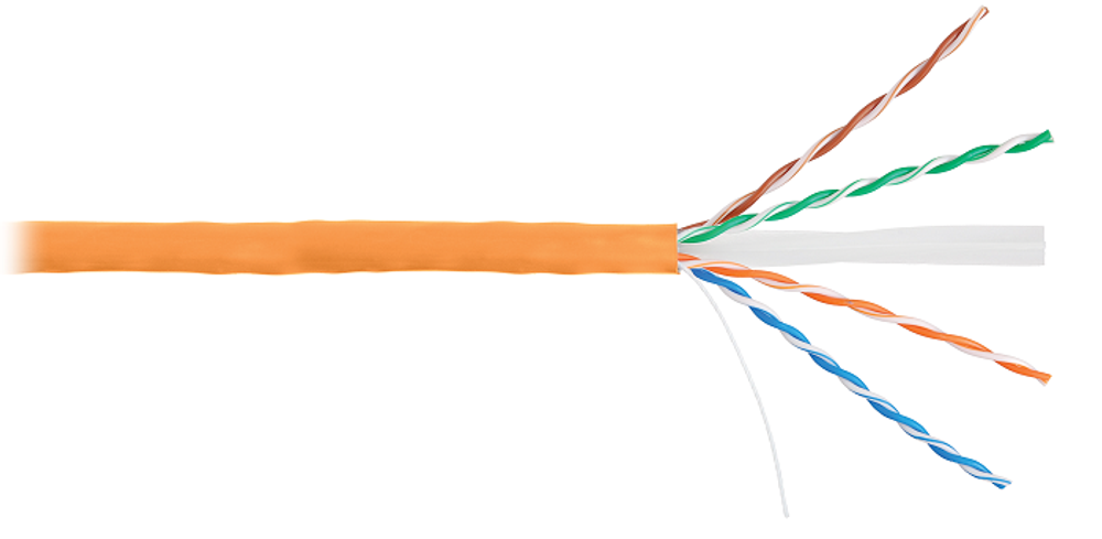 Кабель витая пара U/UTP 6 кат. 4 пары Netlan EC-UU004-6-LSZH-OR