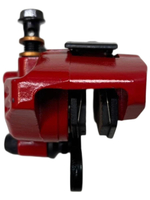 Суппорт тормозной калипер 2 поршня, 1 болт М10 красный гидравлический для электровелосипеда