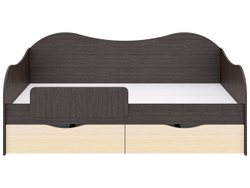 Кровать БОКС 90/2 с ящиками Венге/молоко