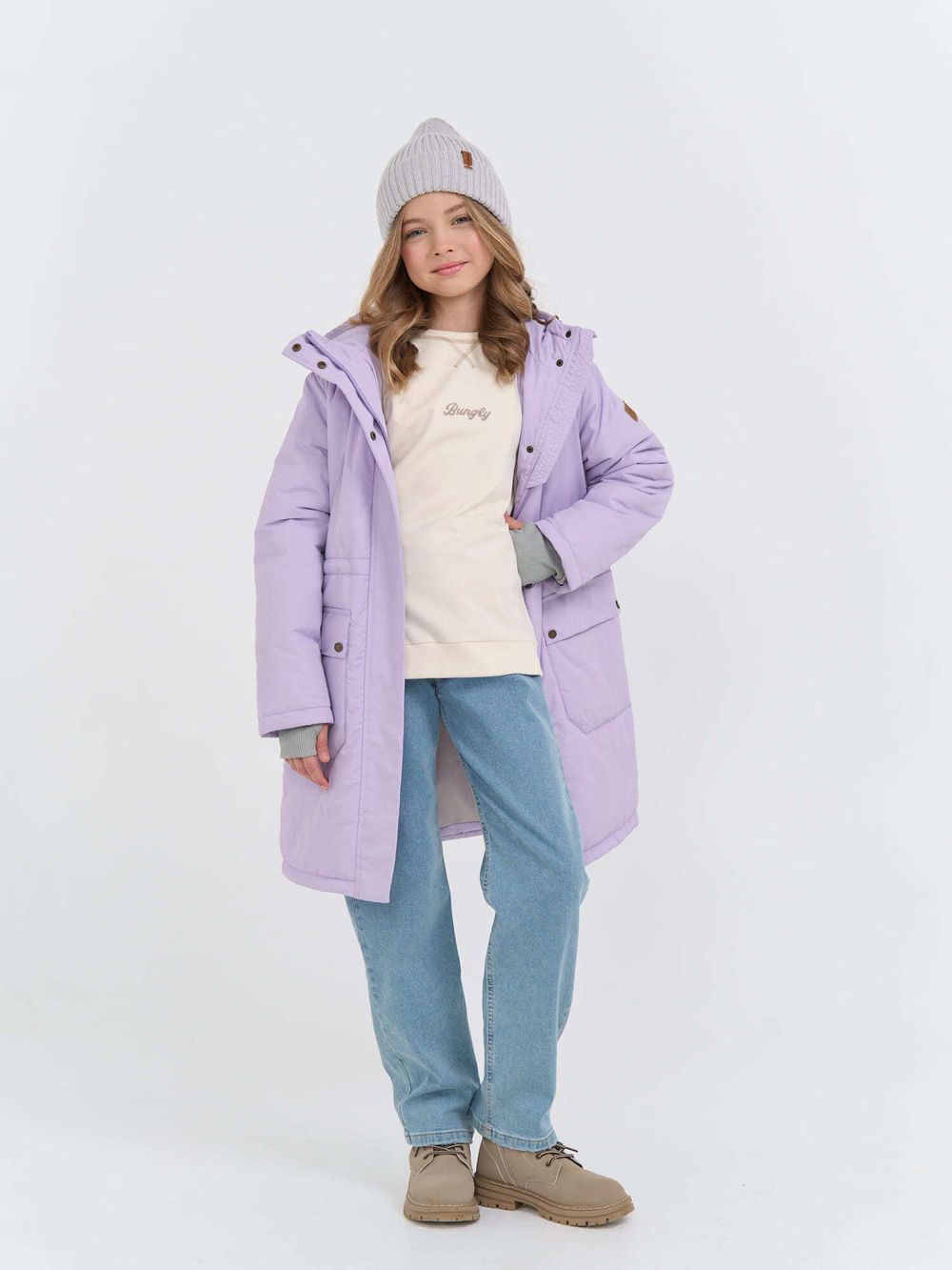 Пальто демисезонное "Лаванда" 7+