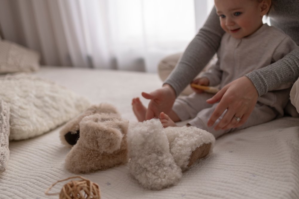 Детские пинетки из натуральной овчины