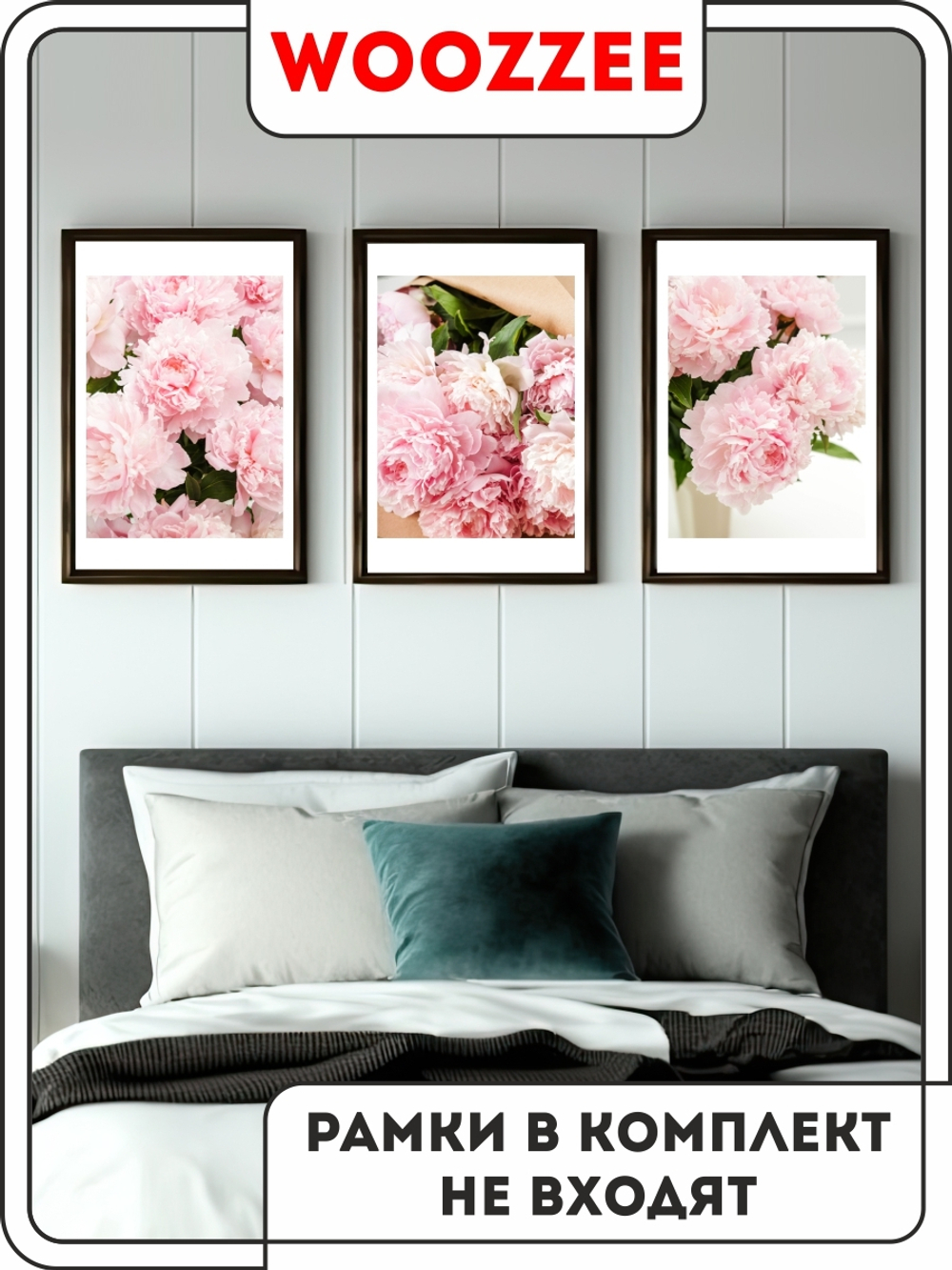 Набор постеров "Раскрытость пиона" 3шт.