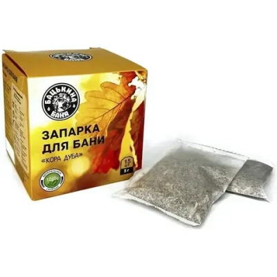 Фильтр-пакет универсальный для заваривания «Кора дуба» 15 шт.х5г ТМ Бацькина баня