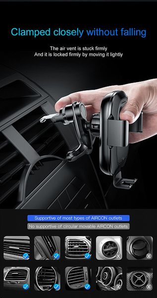 Автомобильный держатель Baseus Smart Vehicle Bracket Wireless Charger (WXZN-01) для смартфона (Black)