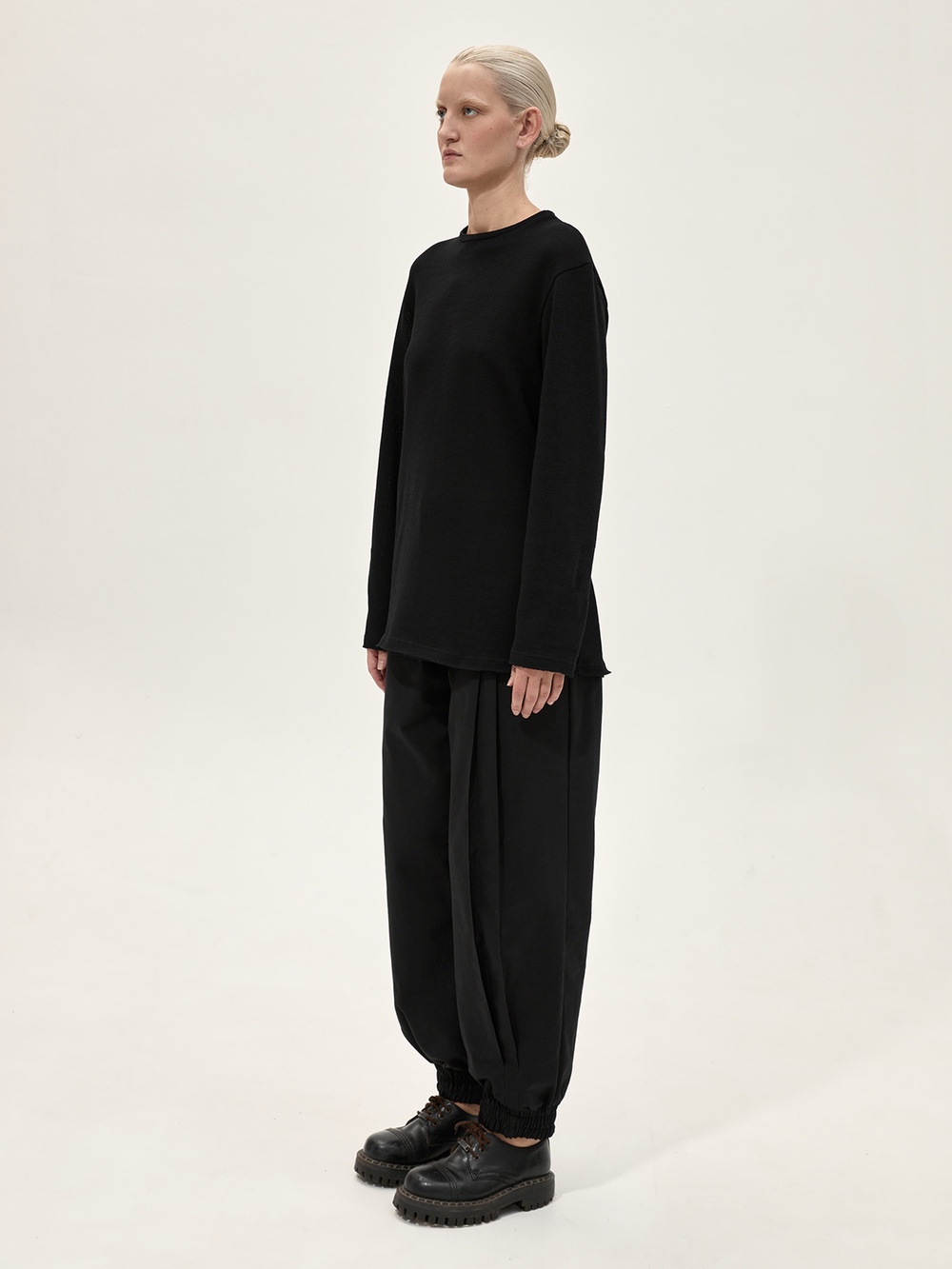 Лонгслив "Фуфайка". Черный