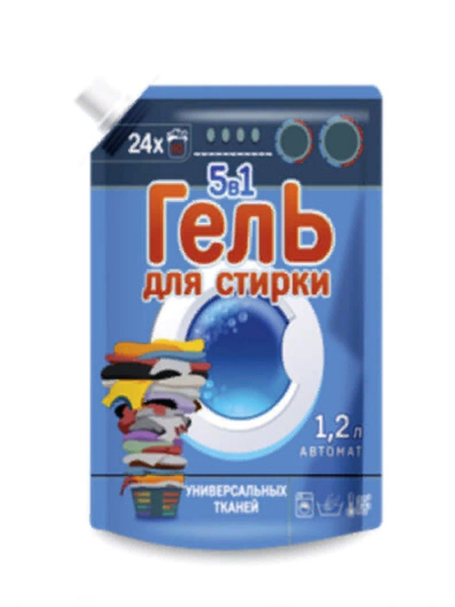 ГЕЛЬ-СУПЕРКОНЦЕНТРАТ VESTAR ДЛЯ СТИРКИ УНИВЕРСАЛЬНЫЙ 5В1 1,2Л (С-24)
