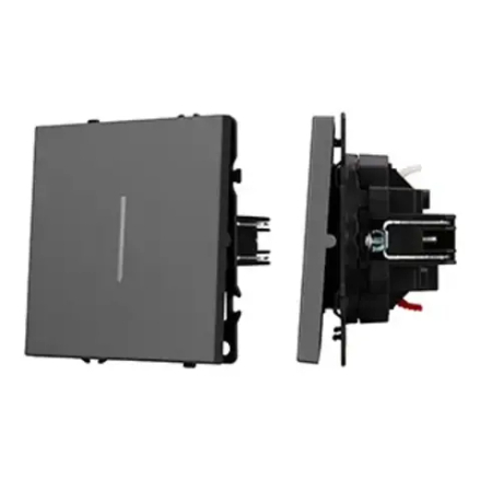 Механизм звонкового выключателя LED SWT-NOBE-MKR1-SFPL-L-GR (230V, 10A) (Arlight, Серый базальт) 061736