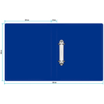 Папка на 2-х кольцах Silwerhof, пластиковая, 500 мкм, корешок 30 мм, синяя