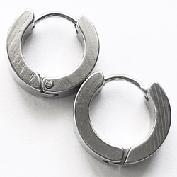 Серьги - кольца 12 мм для пирсинга ушей. Stainless Steel (нержавеющая сталь). 1 пара