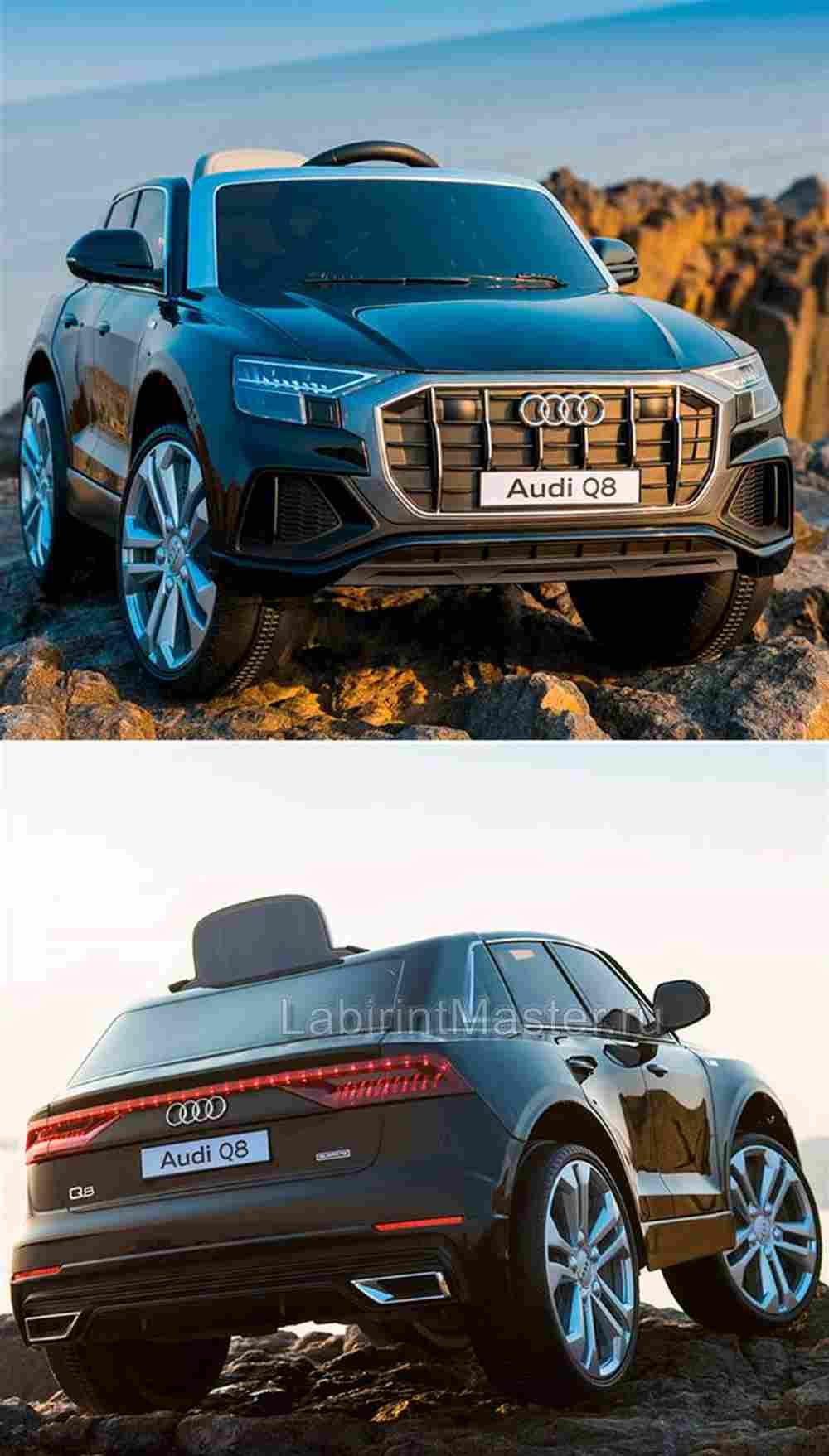 Детский электромобиль "AUDI Q8" 6V, черный