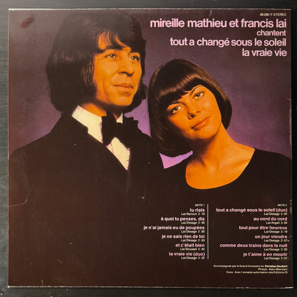 Mireille Mathieu ‎– Chante Francis Lai (Германия 1972г.)