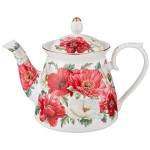 Чайник заварочный фарфоровый 1000мл «Маки»