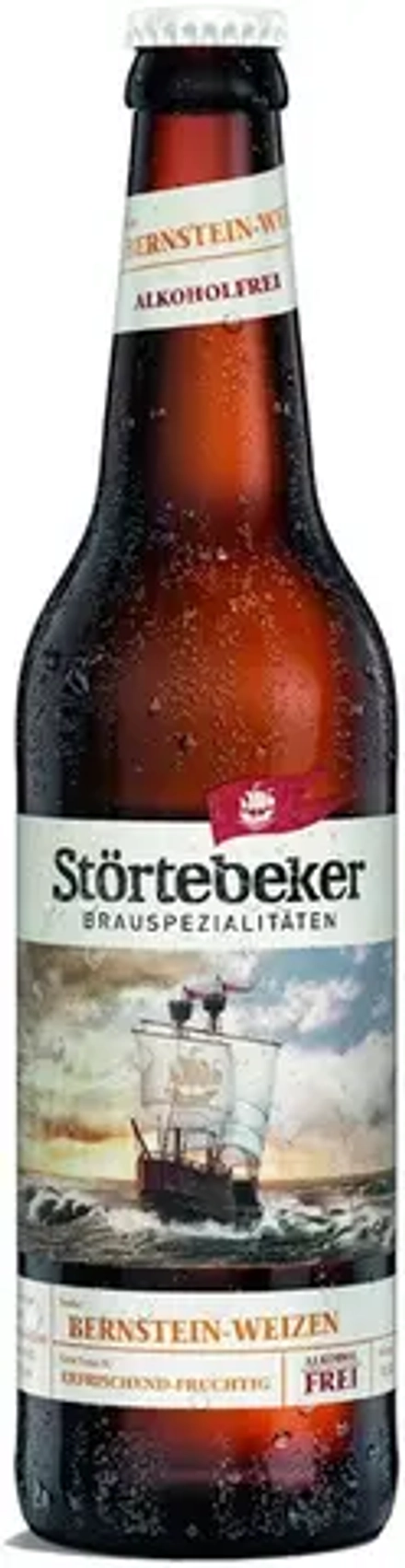 Пиво Штёртебекер Бернштайн-Вайцен Безалкогольное / Stortebeker Bernstein-Weizen Alkoholfrei 0.5 - стекло