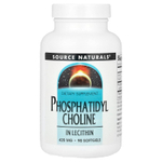 Source Naturals, Фосфатидилхолин в лецитине, 420 мг, 90 мягких таблеток