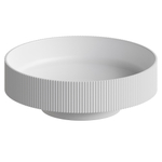 Раковина накладная рифленая SOLE Corian 400*130 Matte white