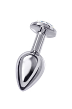 Анальная втулка с кристаллом Medium прозрачный 8 см