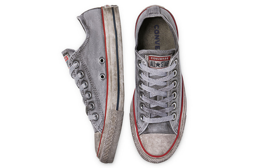 Converse All Star Lift Chuck taylor basic wash small dirty shoes trend low-cut canvas shoes men and women the same gray